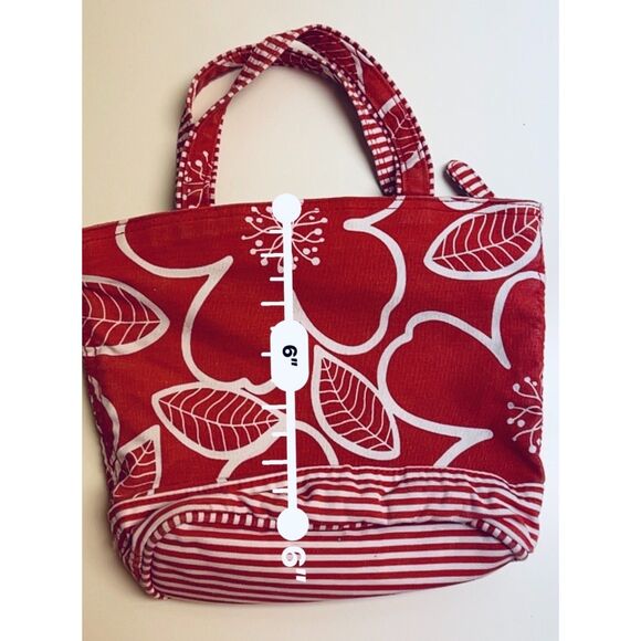 Gap red floral cotton shoulder bag - Picture 4 of 8